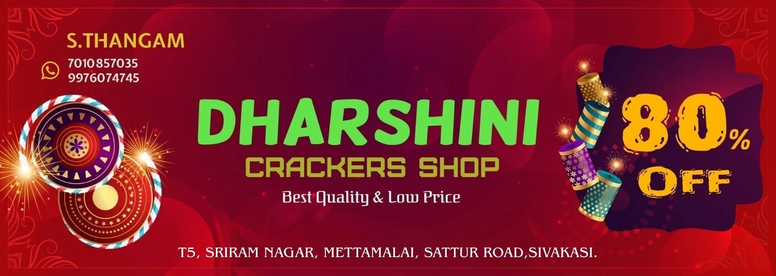 Dharshini Crackers 80% OFF Best Quality & Low Price